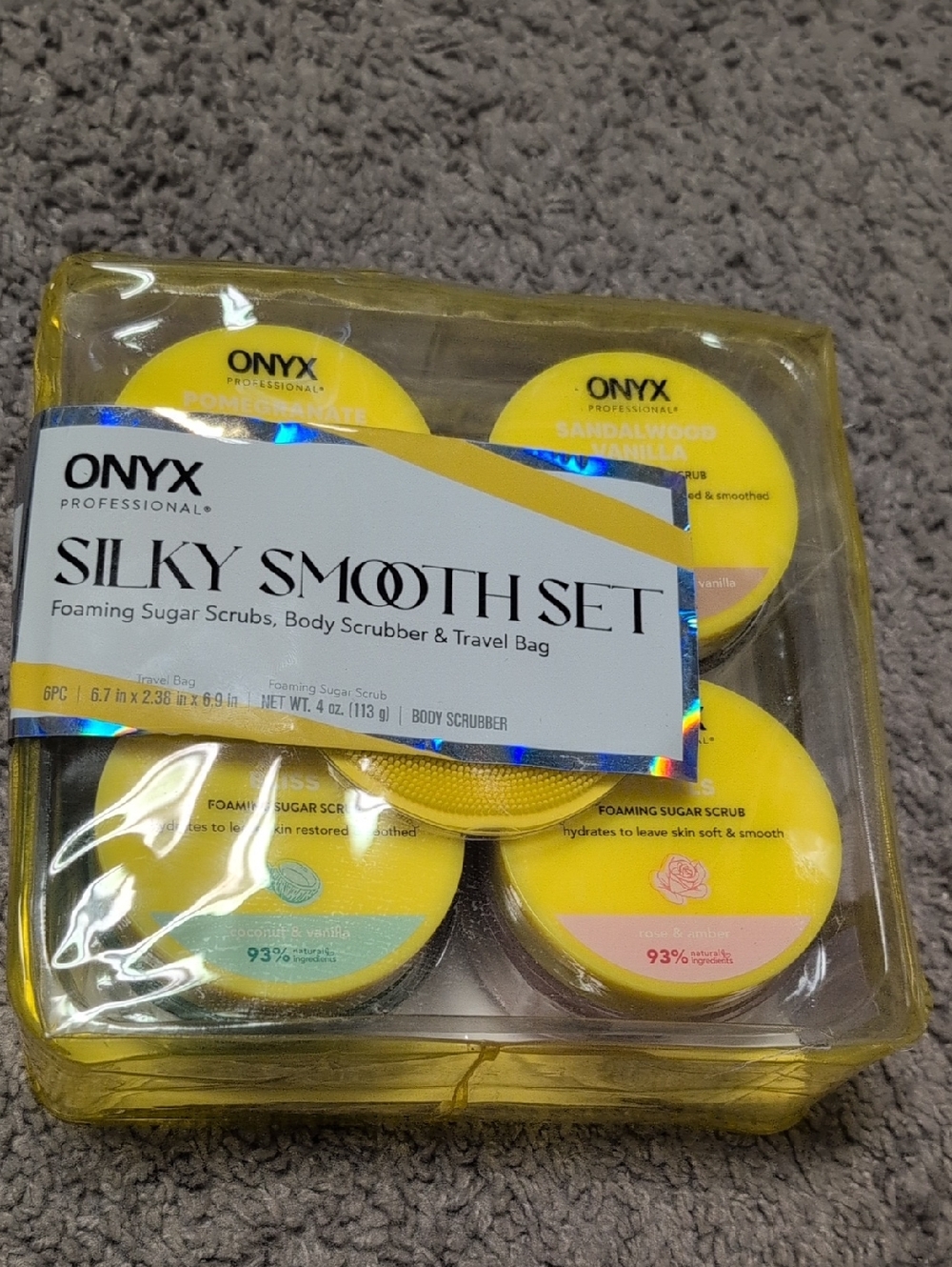 Onyx Silky Smooth Set - Bright Yellow Foaming Sugar Scrubs